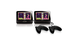 Dual screen portable DVD player