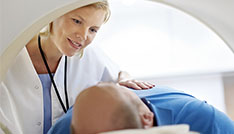 Clinician looking at the patient data