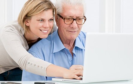 People using computer