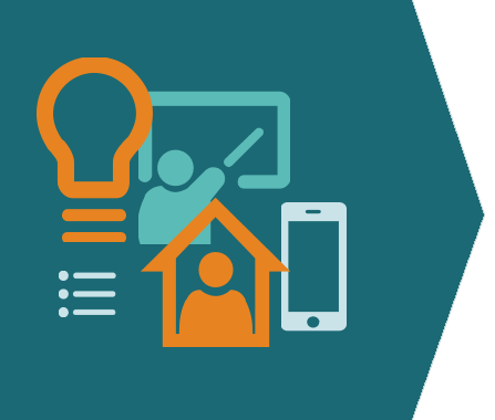 Icon of people and electronic devices