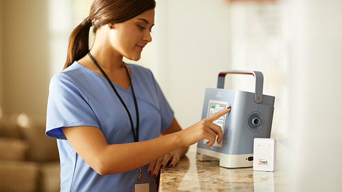 Nurse using device