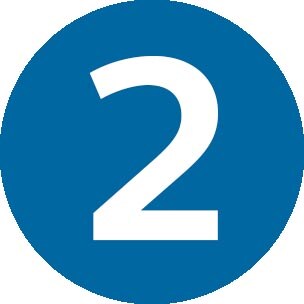 Blue #2 circle icon