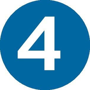Blue #4 circle icon