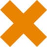 Orange x icon