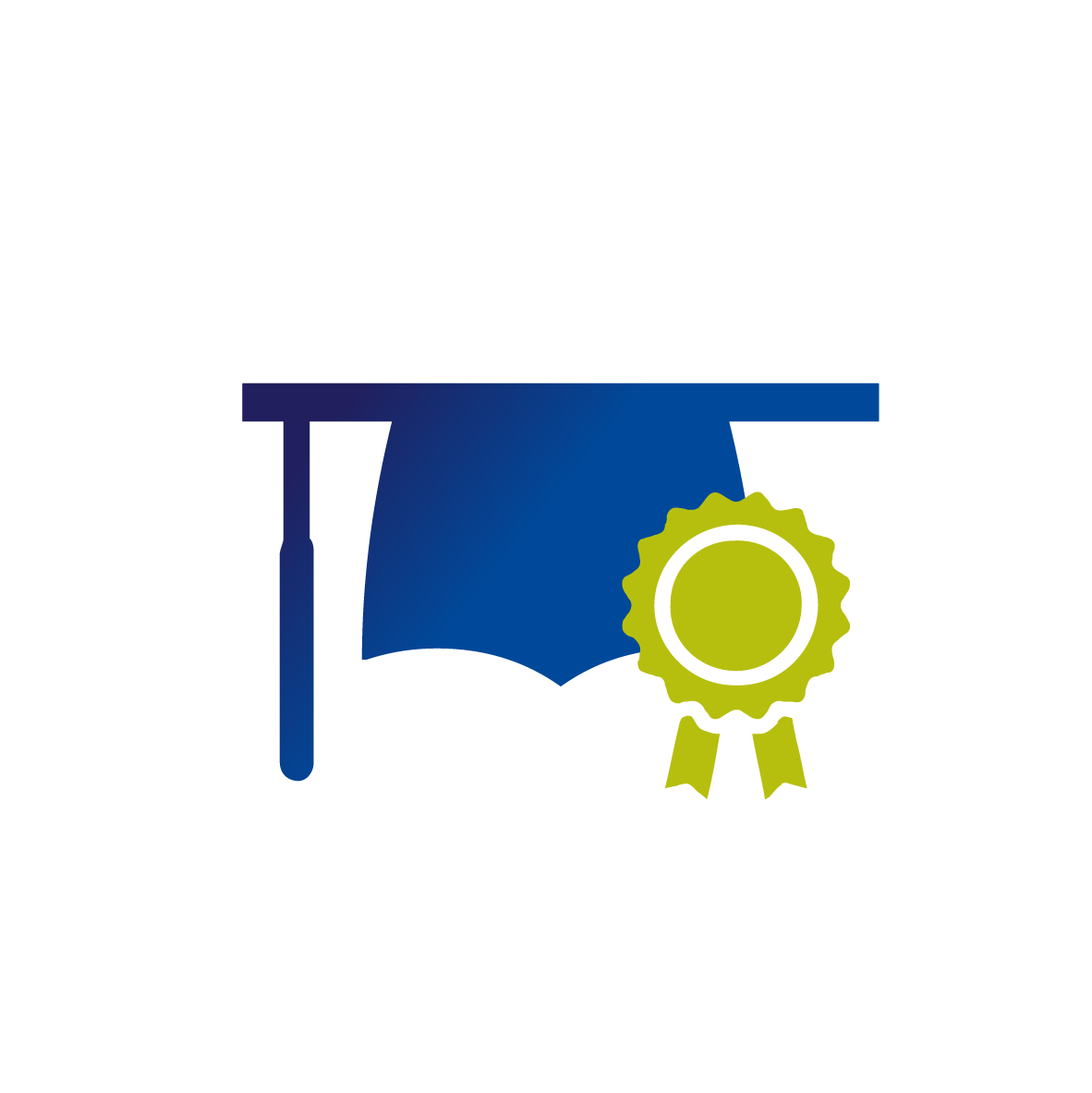 Grad cap with award icon cycle