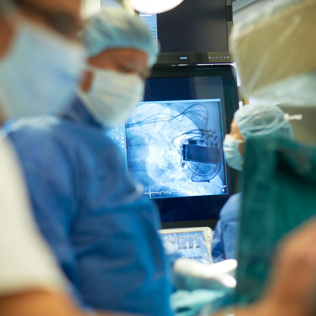 Doctors checking patient