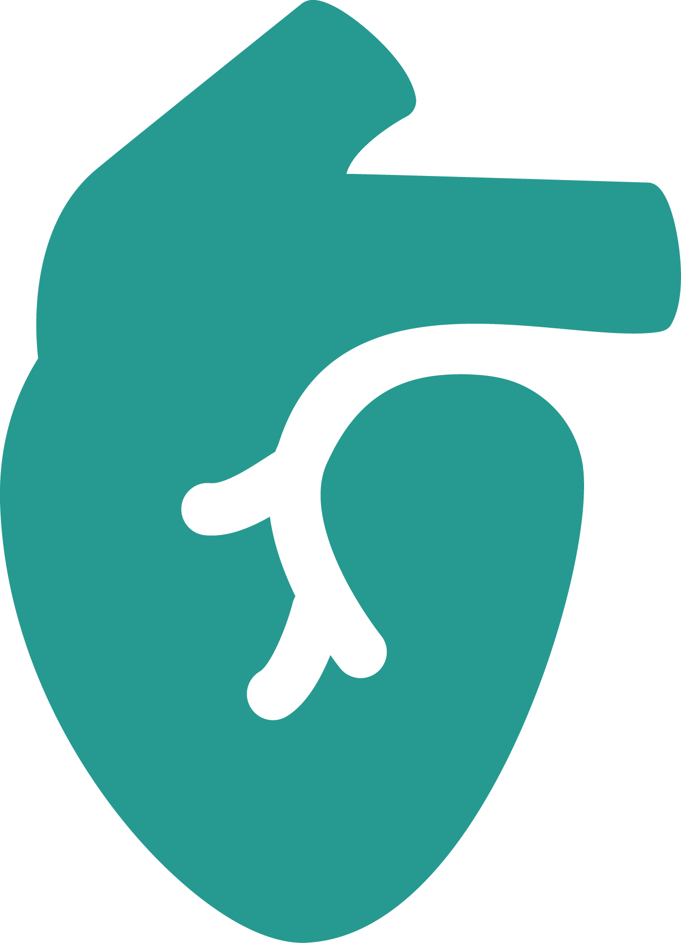 Aqua heart icon