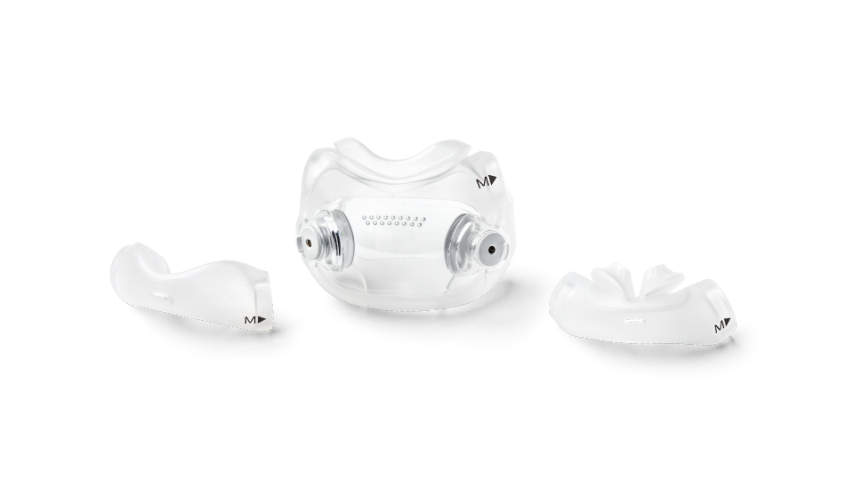 DreamWear cushions shown nasal full face and silicone pillow options