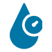 Illustration of blood droplet with pressure symbol