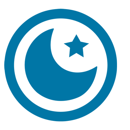 Illustration of moon and a star