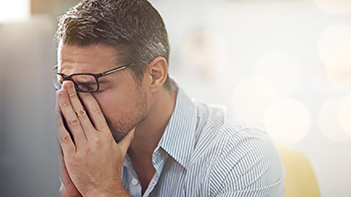 Man with depressive disorder