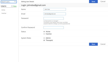 log in user