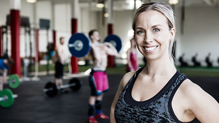 Woman at gym