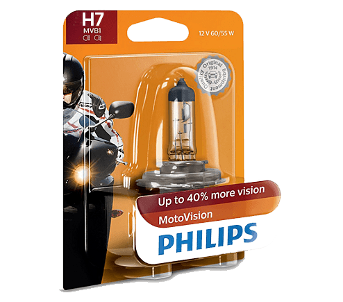 1x Philips H4 Blue Vision Moto 4000K Motorcycle Bike CAR Headlight Bulb Globe