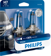  Philips H1 VisionPlus Upgrade Headlight Bulb with up