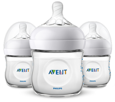 AVENT natural bottles range transparent image
