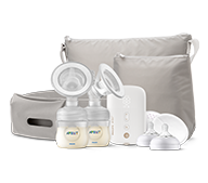 Manual electric breast pump and nipples Philips Avent