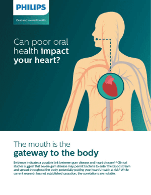 Oral health + heart health download flyer
