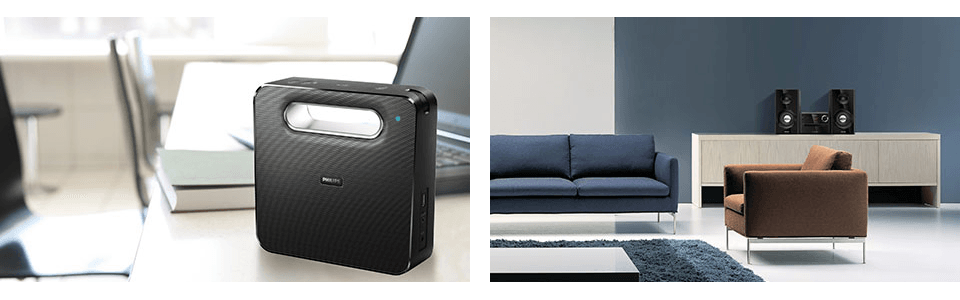Sleek Philips Bluetooth speakers