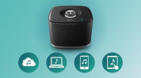 Play multiroom music wirelessly from all sources