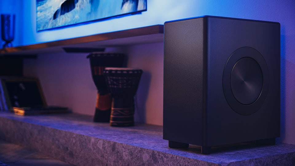 Philips Fidelio FW1 wireless subwoofer as part of the DTS Play-Fi family