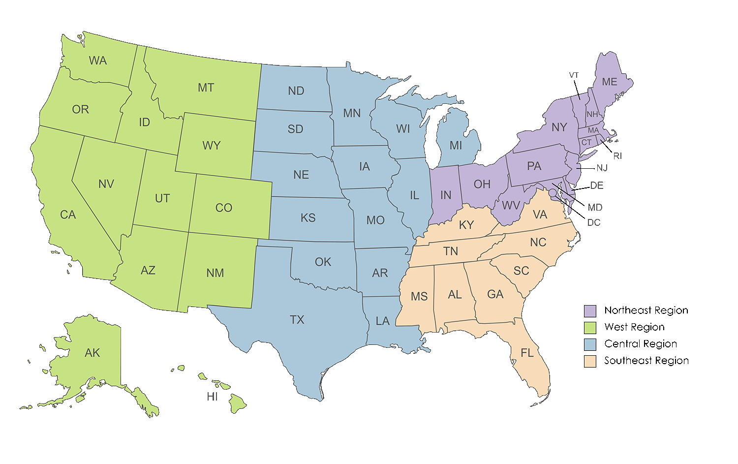 Philips monitors North America B2B sales territory map