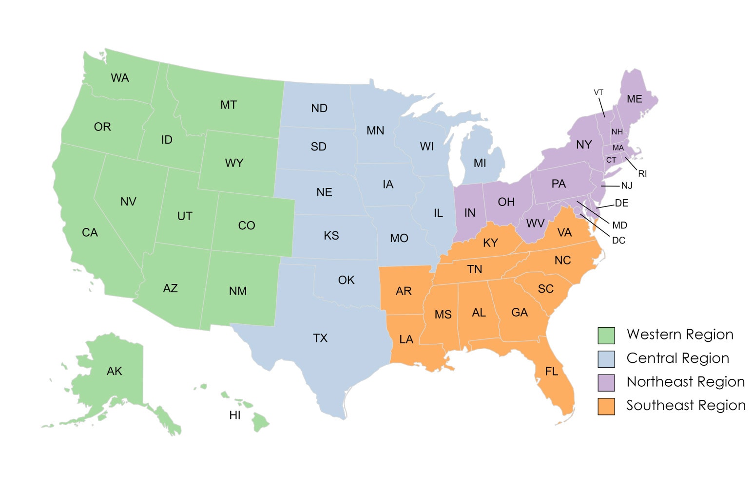 Philips monitors North America B2B sales territory map