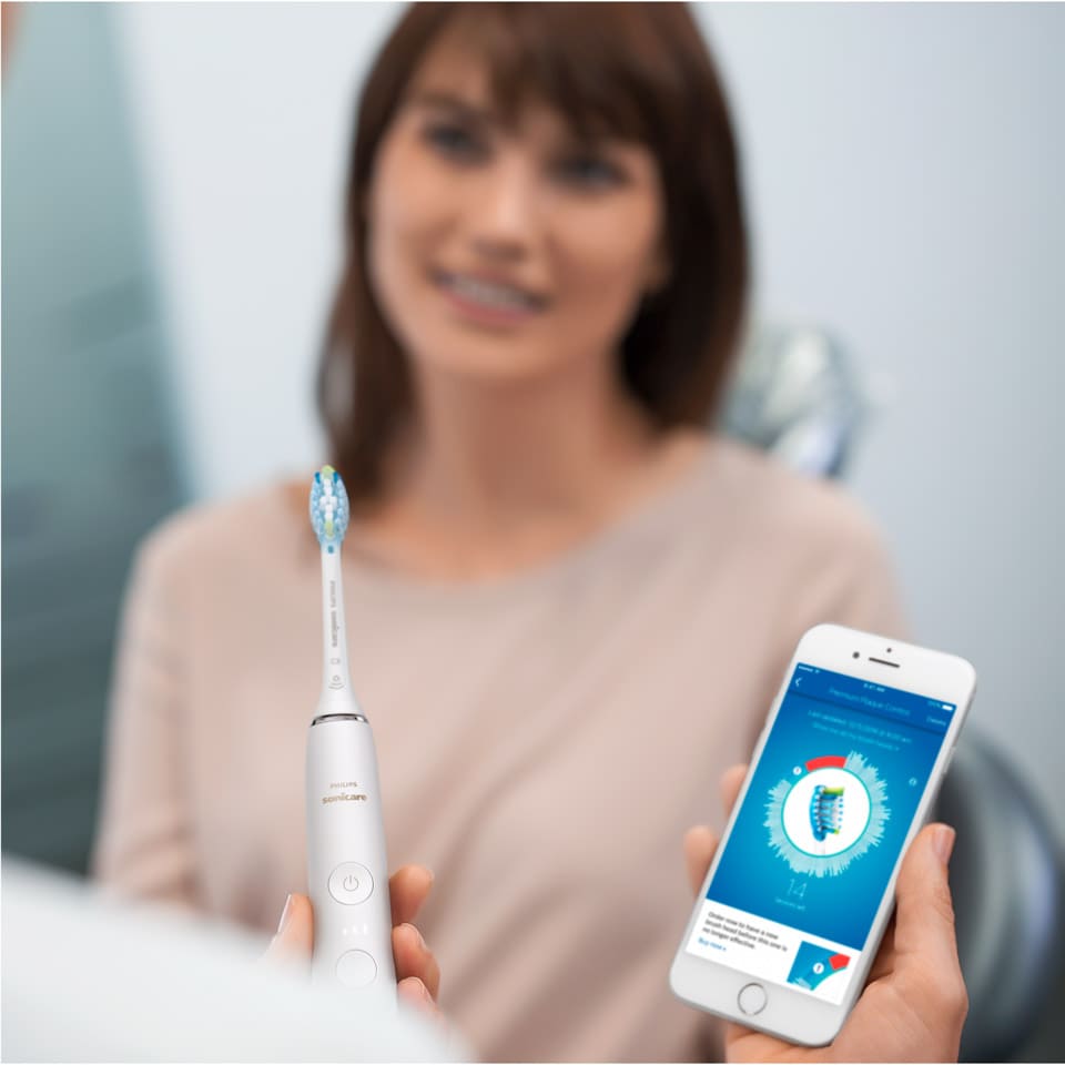 Patient being shown DiamondClean Smart