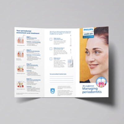 An open brochure about periodontitis