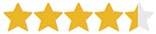 image of stars showing 4.5 average rating