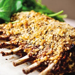 Roasted rack of lamb with a macadamia crust | Philips