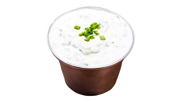 Creamy horseradish in ramekin