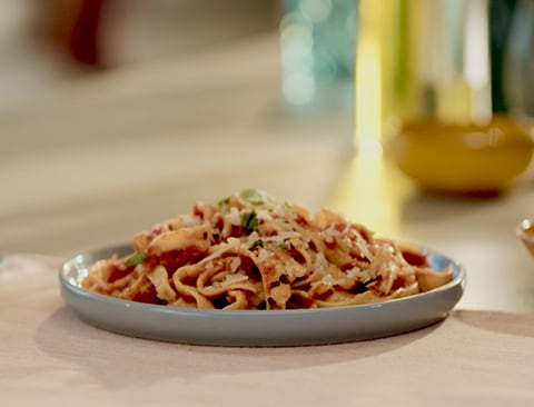 Chickpea tagliatelle video mobile