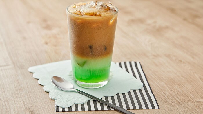 Refreshing Mactha Iced Coffee