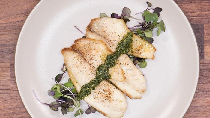 Grilled White Fish with Pesto