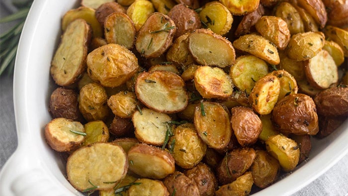 Airfryer Crispy Garlic Rosemary Potatoes