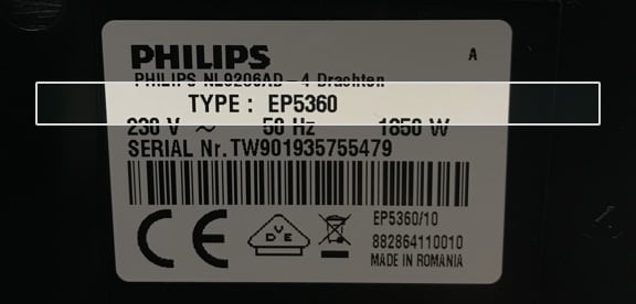 EP5360 philips espresso machine
