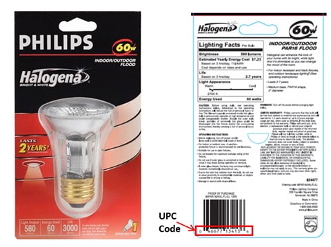philips halogena lamp packaging