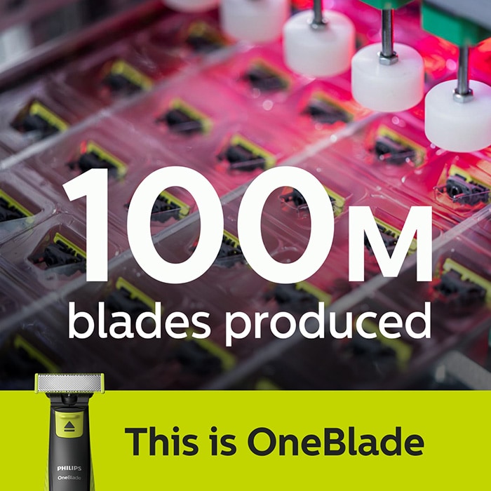 Download image (.jpg) 100M blades produced for OneBlade (opens in a new window)