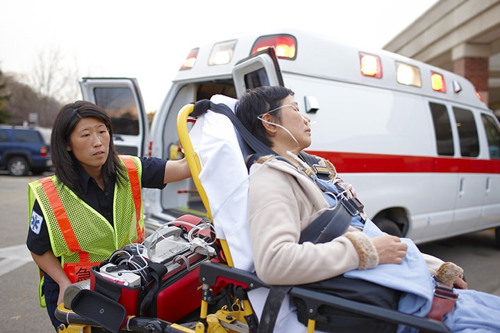 Cardio ambulance arrives