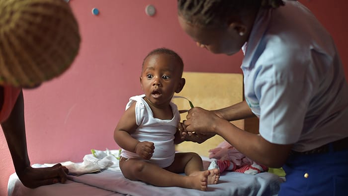 A child at a clinic in East Africa -  