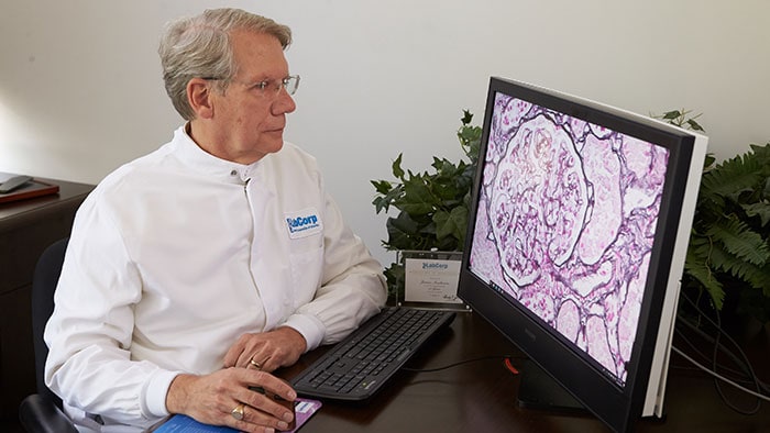 Download image (.jpg) LabCorp pathologist uses Philips Intellisite (opens in a new window)